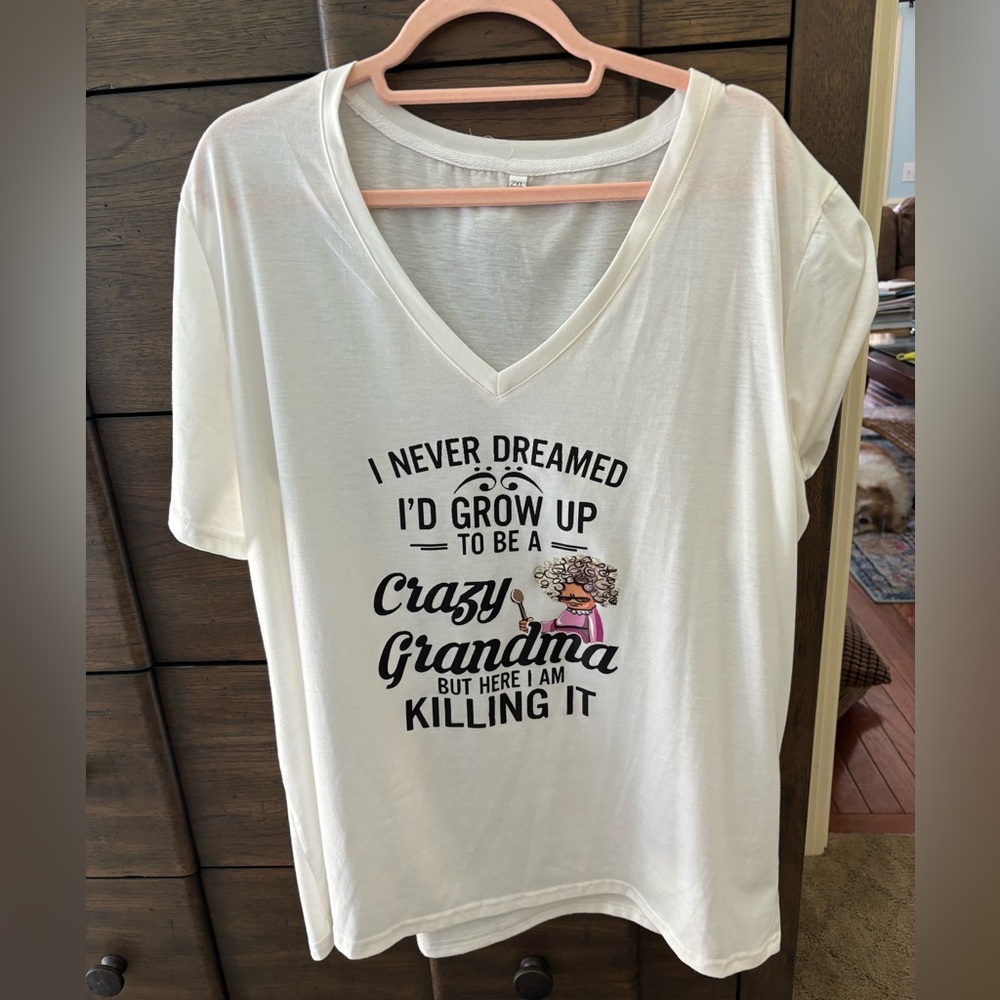 NWOT Grandma T-shirt 2XL V-neck